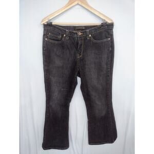 Jeanstar Faded Black Denim Bootcut Jeans Size 14 Waist 32"